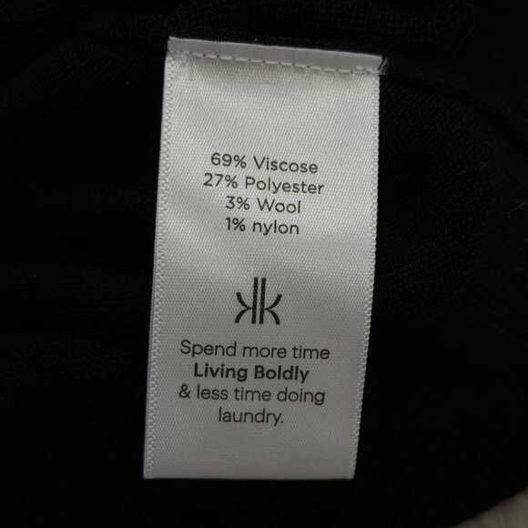 Krimson Klover Poppy Fields Womens Sweater Ski Long Sleeve Black Size S - Picture 7 of 8